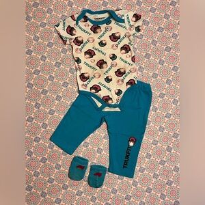 Trukfit baby 6/9 months Set onesie pants socks